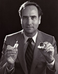 Ted Maiman Holding First Laser